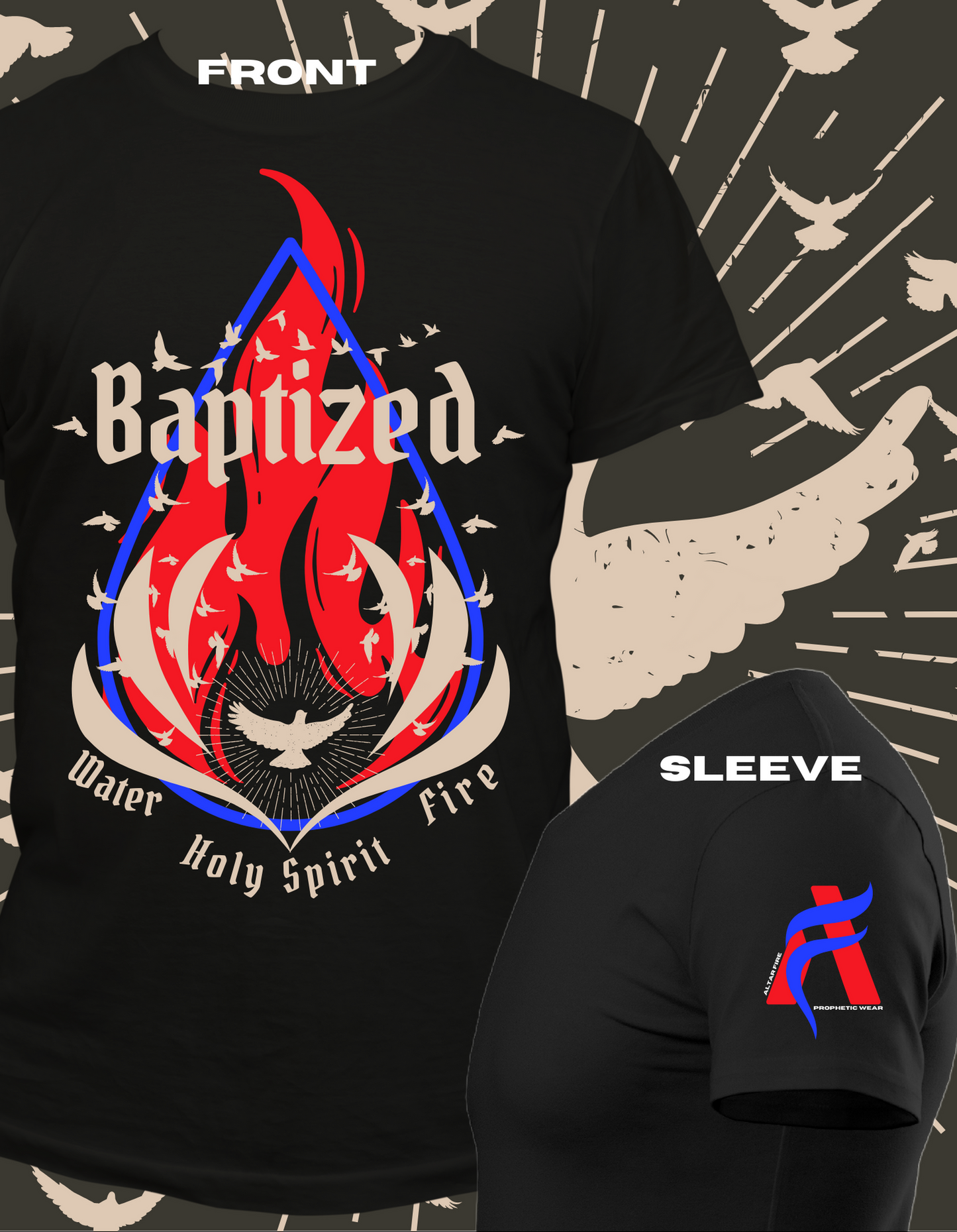Baptized - Water, Fire, Holy Ghost Unisex Tee