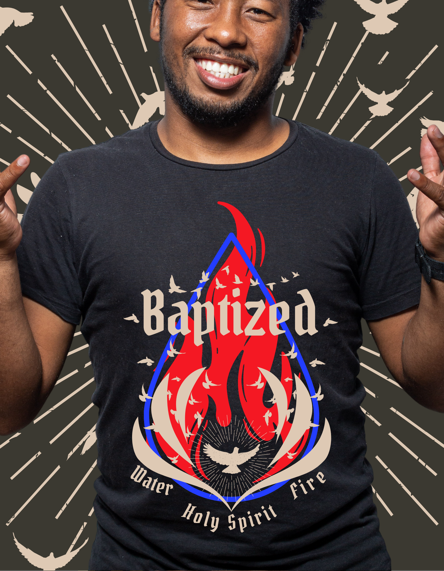 Baptized - Water, Fire, Holy Ghost Unisex Tee